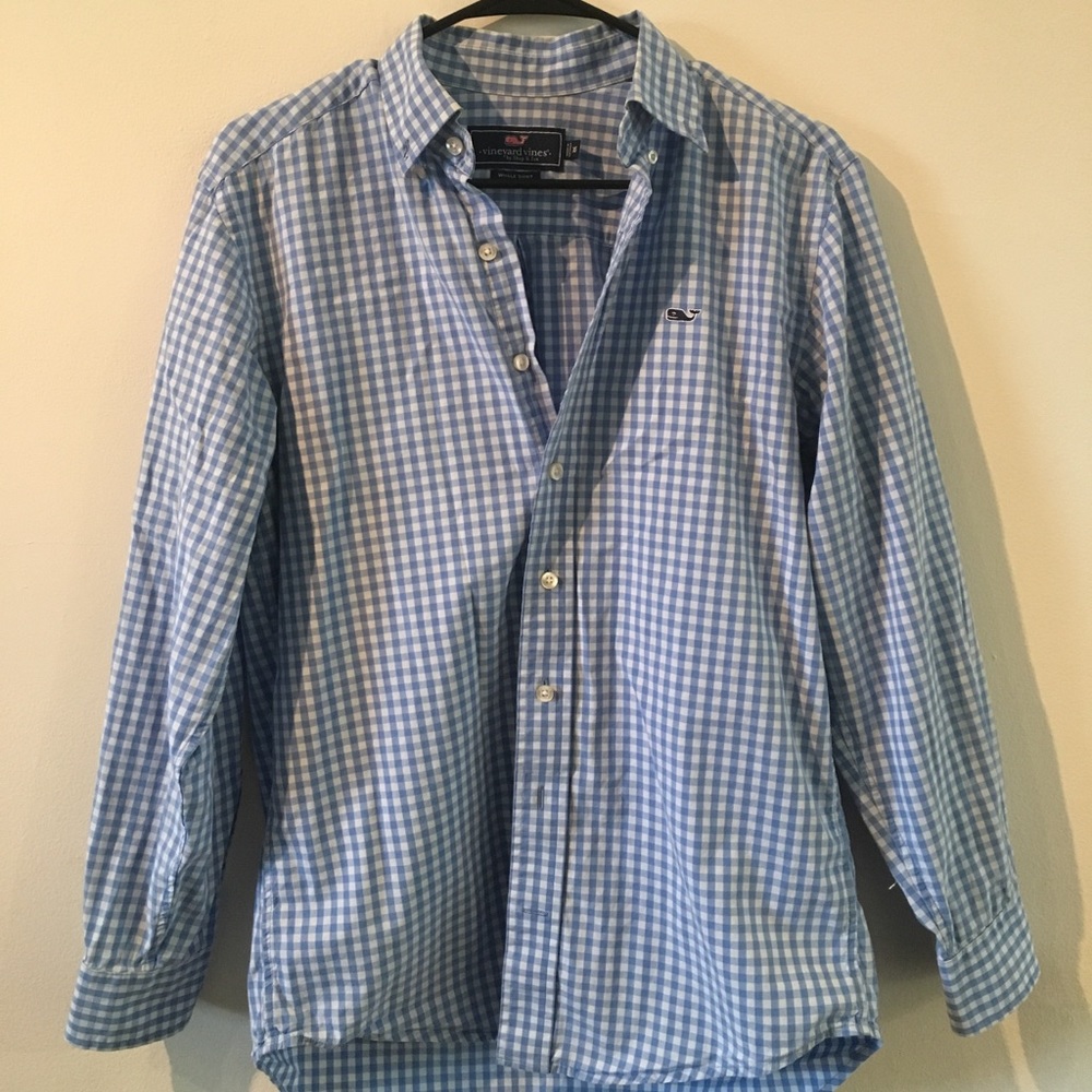 Vineyard Vines Plaid Button Down Whale Shirt